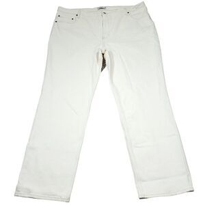 Abercrombie 90s Straight Ultra High Rise Jeans White Cream Size 22 36 Stretch